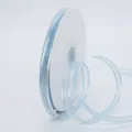 Light blue 1cm ribbon with gold edges on white spool for DIY gift wrapping crafts - Light Blue