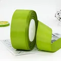 Grass green 4cm grosgrain ribbon roll with textured ribs for DIY hair accessories - 22 Meters / Army Green