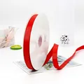 Red 1.5cm grosgrain ribbon on roll for flower packaging and DIY gift wrapping decor - Red