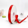 Red 2cm high-density grosgrain ribbon roll for elegant flower and gift box packaging - 2cm Wide 91m Long / Red