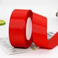 Roll of 4cm red grosgrain ribbon with ribbed texture for DIY hair accessory and gift wrap - 22 Meters / Red