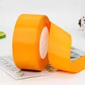 Single roll of orange grosgrain ribbon with ribbed texture for DIY crafts and gift wrapping - 22 Meters / Orange