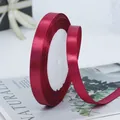 Rotolo di nastro di raso bordeaux da 1cm lucido per confezioni regalo e decorazioni fai da te - Larghezza 1cm x Lunghezza 22m / Rosso Profondo (86#)