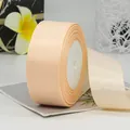 Roll of high-density apricot grosgrain ribbon with textured ribs for DIY hair accessories - 22 Meters / Champagne Pink
