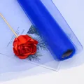 Royal blue decorative mesh roll for floral bouquet wrapping and DIY wedding crafts - Gauze Curtain / Sapphire Blue