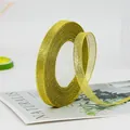 Glossy golden glitter ribbon roll for luxury gift wrapping and wedding cake decoration - Narrow Style Short Roll / Gold