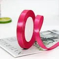Rose red ribbon with gold edge 1.2cm satin spool for gift wrapping and DIY crafts - Rose Red