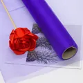 Translucent deep purple organza fabric roll for DIY crafts and gift wrapping - Gauze Curtain / 50cmx4.5m / Purple