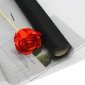 Deep black organza mesh ribbon roll for DIY flower bouquet and gift packaging decor - Gauze Curtain / 50cmx4.5m / Black