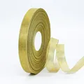 Sparkling gold metallic glitter ribbon for elegant gift wrapping and DIY crafts - Standard Long Spool / Gold