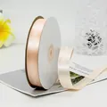 Champagne gold satin ribbon roll with Just for you print for elegant gift wrapping - Champagne Pink
