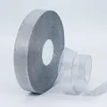 Sparkling silver glitter ribbon roll for gift wrapping and DIY crafts accessories - Wide Version Long Roll / Silver