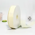 4cm cream white grosgrain ribbon roll with thick ribbed texture for gift wrapping - Beige