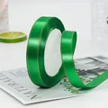 Cinta de raso verde oscuro con bordes dorados para envolver regalos y decoración DIY - Verde