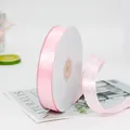 Pink satin ribbon roll with Just For You print for elegant gift wrapping - Pink