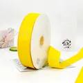 Rolle aus hellgelbem Ripsband für Geschenkverpackungen und Bastelarbeiten - Goldgelb