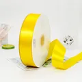 Rouleau de ruban de satin simple face jaune vif 38 mm pour emballages et fleurs - Jaune d'Or