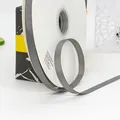 3/8 inch grey grosgrain ribbon roll 100 yards for gift wrapping and DIY crafts - Gray