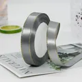 Cinta de satén gris plateado con bordes dorados para envolver regalos de lujo - Gris