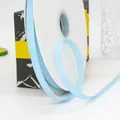 Ruban gros-grain bleu clair de 1 cm sur bobine blanche pour emballage de cadeaux - Bleu Ciel