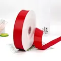 Dunkelrote Ripsband-Rolle 4cm breit für luxuriöse Geschenkverpackungen und DIY - Dunkelrot