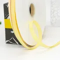 Rouleau de ruban gros-grain jaune de 1 cm pour emballage de cadeaux et fleurs - Or clair