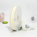 15mm beige grosgrain ribbon roll made of 100% polyester for gift wrapping and crafts - 2.5cm / Beige