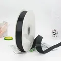 Black high-density grosgrain ribbon roll for gift wrapping and floral decoration - 2.5cm / Black
