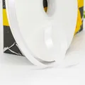 1cm wit satijnen lint van polyester voor cadeauverpakkingen en luxe taartdozen decoratie - Standaard Lange Spoel / Wit