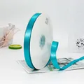 Teal satin polyester ribbon roll 1/2 inch by 100 yards for gift box packaging - 1.5cm x 91m / Teal