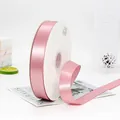 Rouleau de ruban de satin rose brillant de 2,5 cm pour emballage cadeau élégant - Rose Poudré