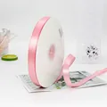 Pink 1.5cm high-density satin ribbon roll for elegant gift and flower packaging - 1.5cm x 91m / Medium Pink