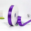 Ruban de satin violet 1-1/2 pouce en polyester pour emballages de fleurs et cadeaux - Violet