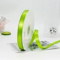 Single face 1.5cm high density lime green satin polyester ribbon for gift wrapping - 1.5cm x 91m / Army Green