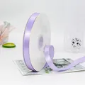 Single-faced lavender satin ribbon roll for gift boxes and floral decoration - 1.5cm x 91m / Light Purple