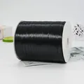 Elegant black satin ribbon roll with silk finish for gift wrapping and floral decor - Industrial Extra Long Narrow Roll (BH-44)