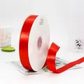Single-sided red satin ribbon roll for gift wrapping and wedding cake decorations - Extra Wide Long Single Faced High Density