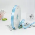 Light blue 1.5cm high-density satin ribbon roll for gift wrapping and DIY crafts - 1.5cm x 91m / Sky Blue