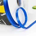 Blauw 1cm polyester satijnlint op rol voor cadeauverpakking en bloemendecoratie 100 yards - Standaard Lange Spoel / Saffierblauw