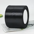 Glossy black satin ribbon roll on a decorative card for gift wrapping and DIY bows - Extra Wide Large Roll (BH-44)