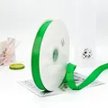 Roll of bright green grosgrain ribbon with ribbed texture for gift and cake packaging - 2cm Wide 91m Long / Green