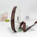 Deep brown 2cm grosgrain ribbon roll with ribbed texture for floral gift wrapping - 2cm Wide 91m Long / Dark Coffee