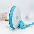 Hochdichtes himmelblaues Ripsband auf Spule für elegante Geschenkverpackungen - 2.5cm / Blaugrün