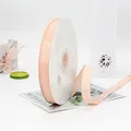 Roll of peach pink grosgrain ribbon with ribbed texture for floral gift packaging - 2cm Wide 91m Long / Nude Pink