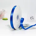 Royal blue satin ribbon roll 1.5cm wide for elegant gift box and floral packaging - 1.5cm x 91m / Sapphire Blue