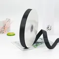 2cm black grosgrain ribbon roll with ribbed texture for floral gift wrap packaging - 2cm Wide 91m Long / Black