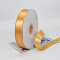 Ruban de satin polyester doré de 2,5 cm pour emballage cadeau et décoration - Orange Clair