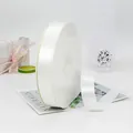 Rouleau de ruban de satin blanc de 2,5 cm pour un emballage cadeau élégant - Blanc Cassé