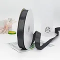 Dunkelgraues Ripsband 25mm Rolle für Blumen Geschenkverpackung und Bastelarbeiten - 2.3cm / Schwarz und Grau
