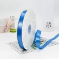 Deep blue 1.5cm high-density satin polyester ribbon roll for elegant gift packaging - 1.5cm x 91m / Lake Blue